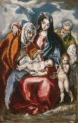 El Greco The Holy Family with St Anne and the young St John Baptist (mk08) Sweden oil painting artist